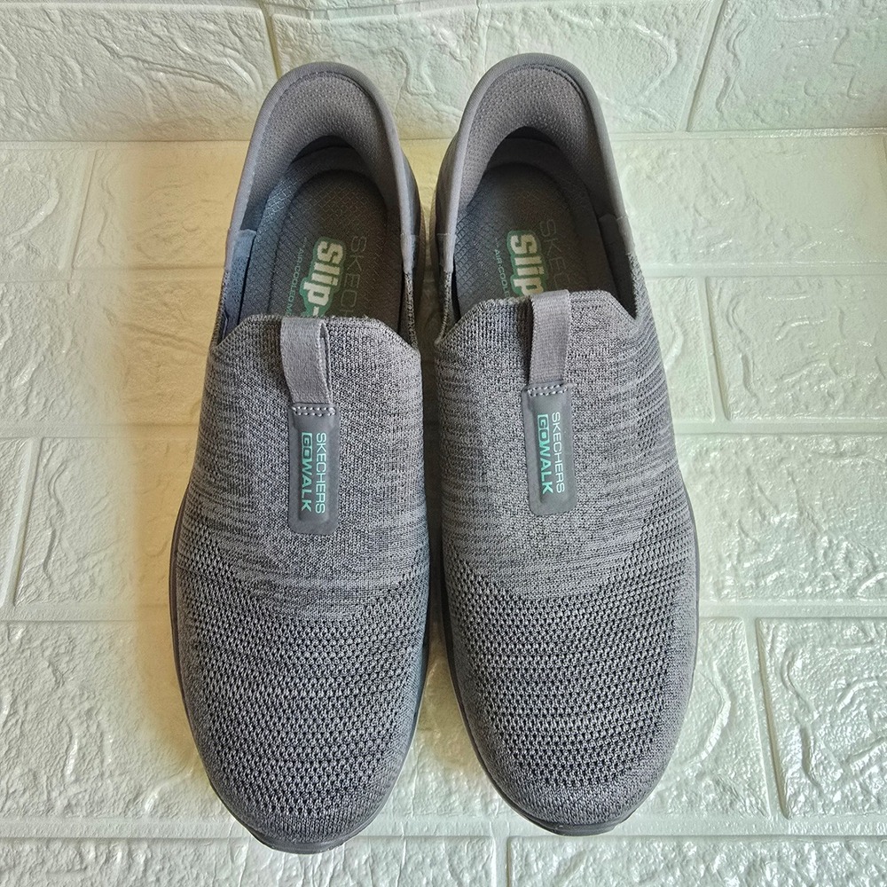 Skechers GoWalk Slip-ins Walking Shoes Women‎ 9 Gray Athleisure Comfort Sneaker